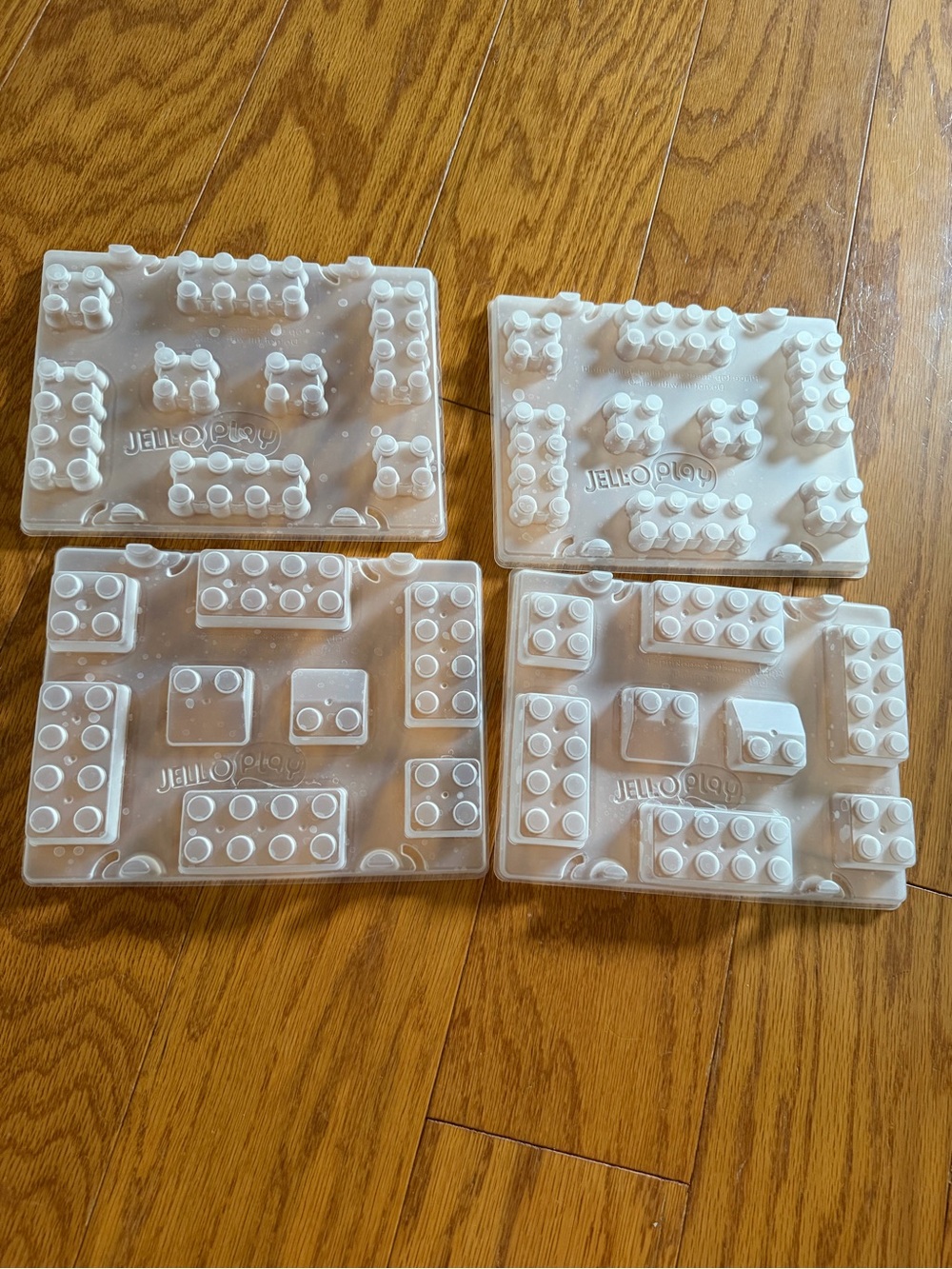 Jelloplay jello White Building Block Molds - Set of 2 duplo design